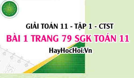 Giải bài 1 trang 79 Toán 11 tập 1 SGK Chân trời sáng tạo